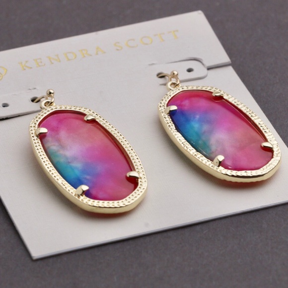 Kendra Scott Danielle Gold Muilti color earrings - Picture 2 of 3